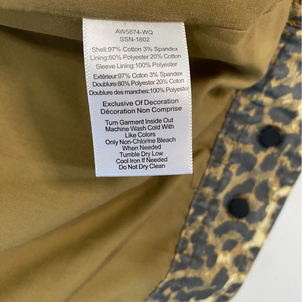 ATM Anthony Thomas Melillo Leopard Print Jacket Button Front Closure Luxe Small - Picture 10 of 11